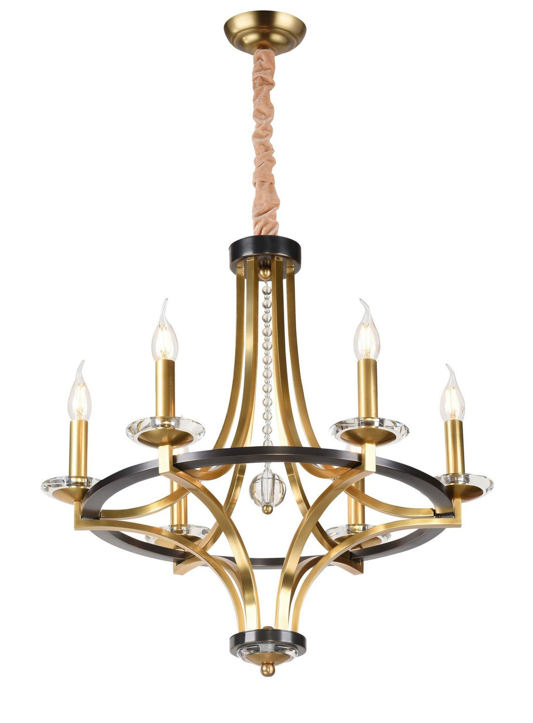 Berlin Six Light Pendant in Antique Brass/Black - available from The Lighting Shoppe, trusted by Canadian homeowners