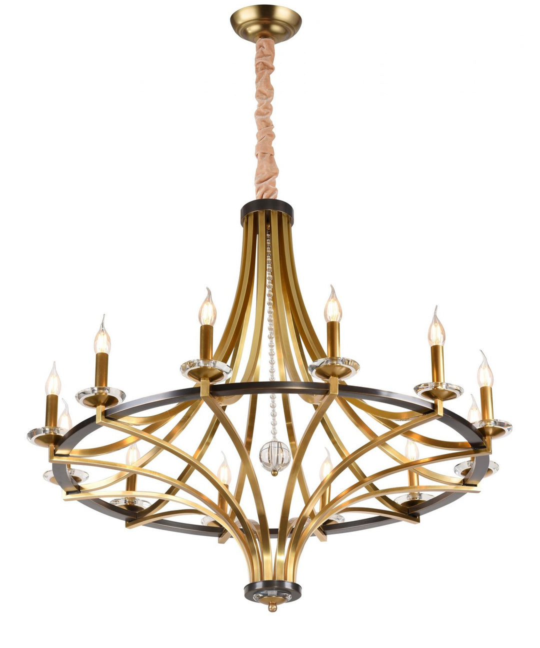 Berlin 12 Light Pendant in Antique Brass/Black - available from The Lighting Shoppe, trusted by Canadian homeowners