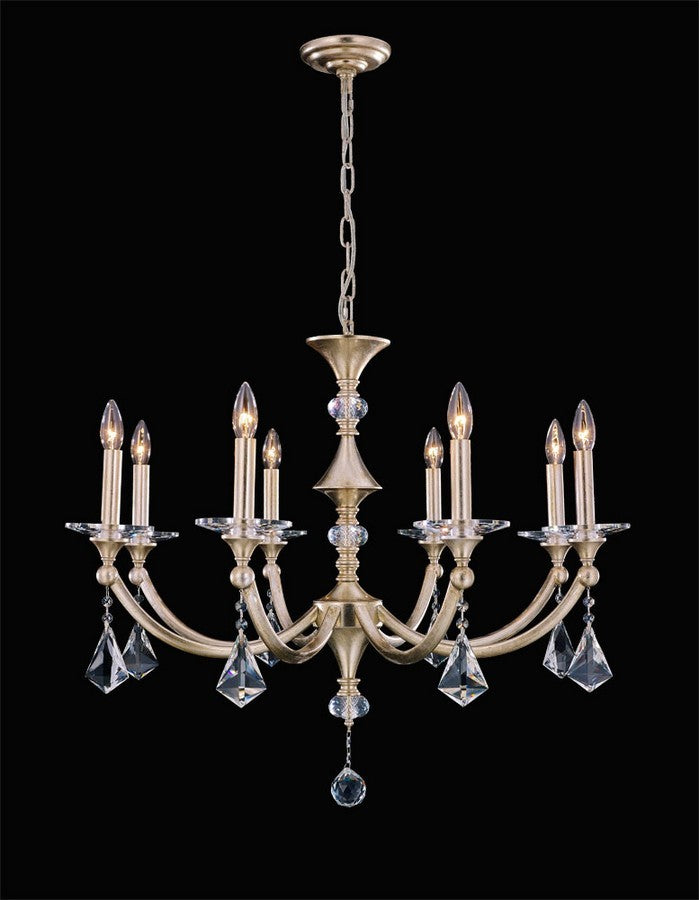 Sovereign Eight Light Chandelier in Antique Silver Leaf - available from The Lighting Shoppe, trusted by Canadian homeowners