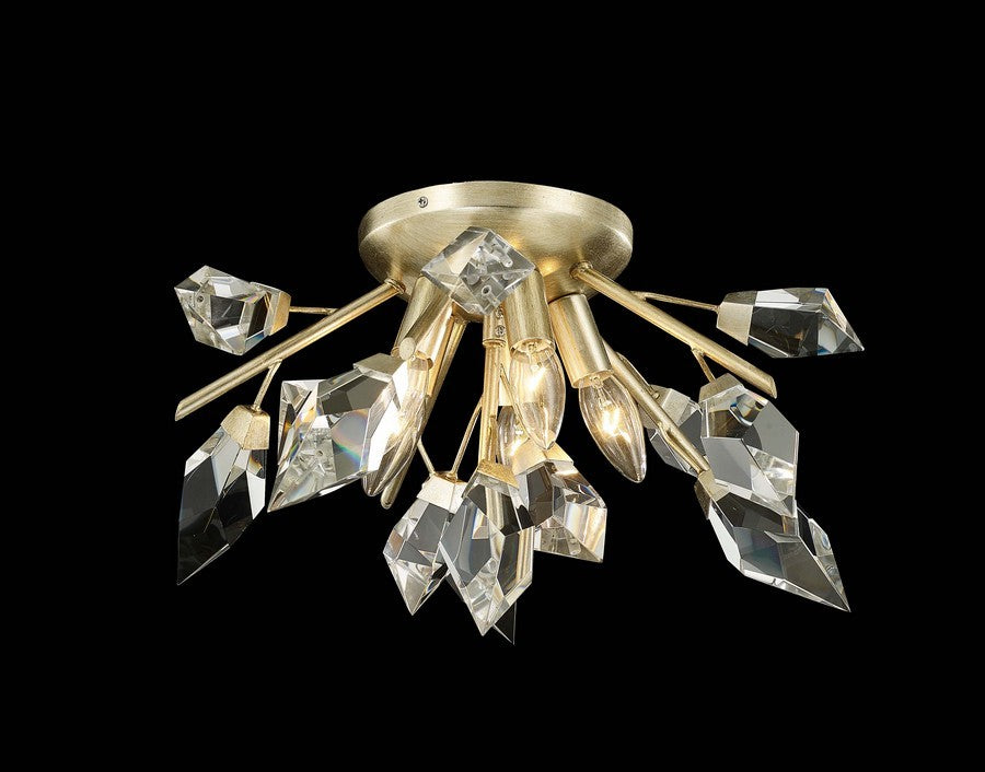 Venice Five Light Close to Ceiling in Antique Silver Leaf - available from The Lighting Shoppe, trusted by Canadian homeowners