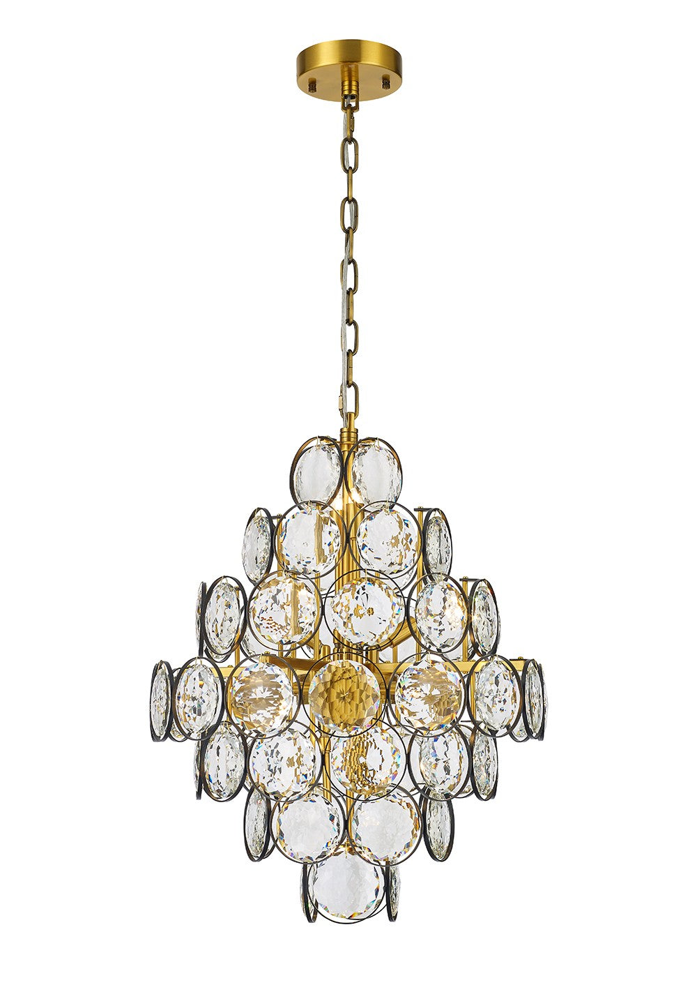 Ella 12 Light Chandelier in Antique Brass & Black - available from The Lighting Shoppe, trusted by Canadian homeowners