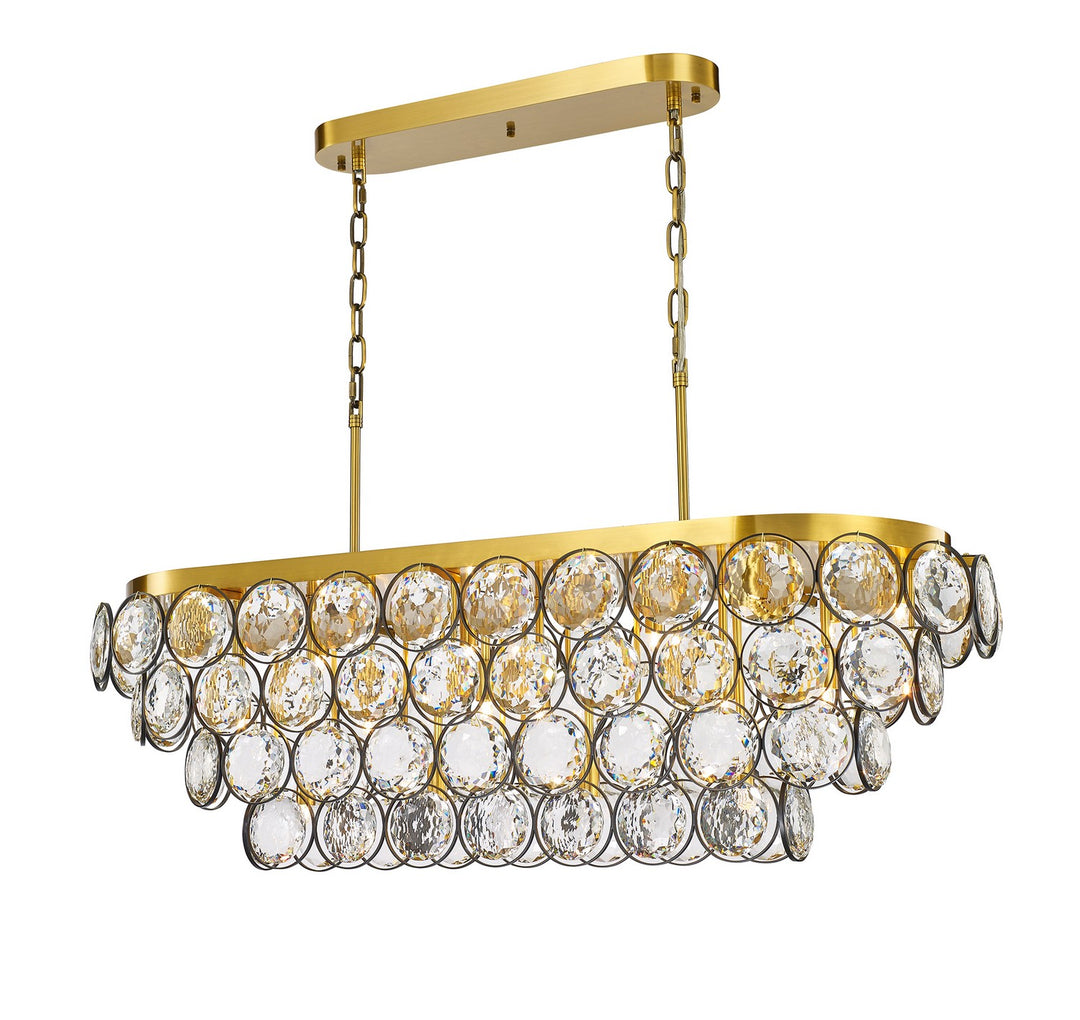Ella 22 Light Chandelier in Antique Brass & Black - available from The Lighting Shoppe, trusted by Canadian homeowners