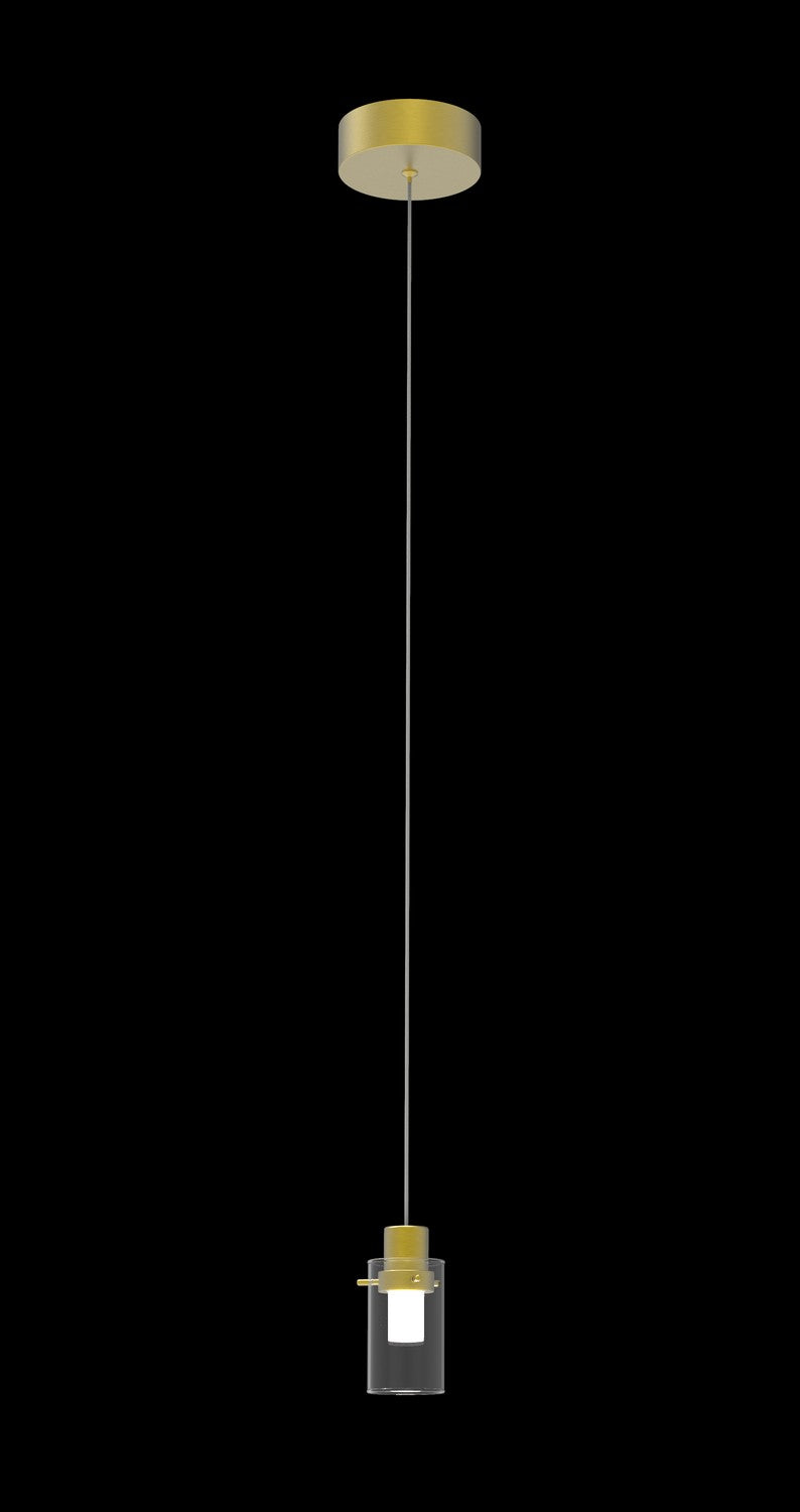 Simple LED Pendant in Satin Gold - available from The Lighting Shoppe, trusted by Canadian homeowners