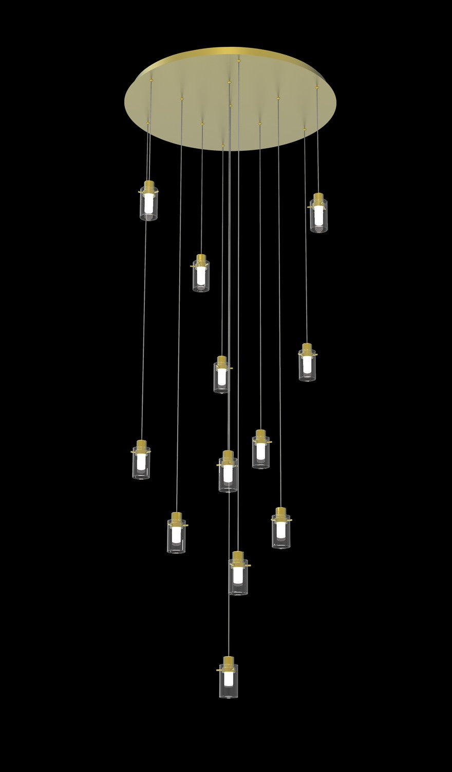 Simple LED Pendant in Satin Gold - available from The Lighting Shoppe, trusted by Canadian homeowners