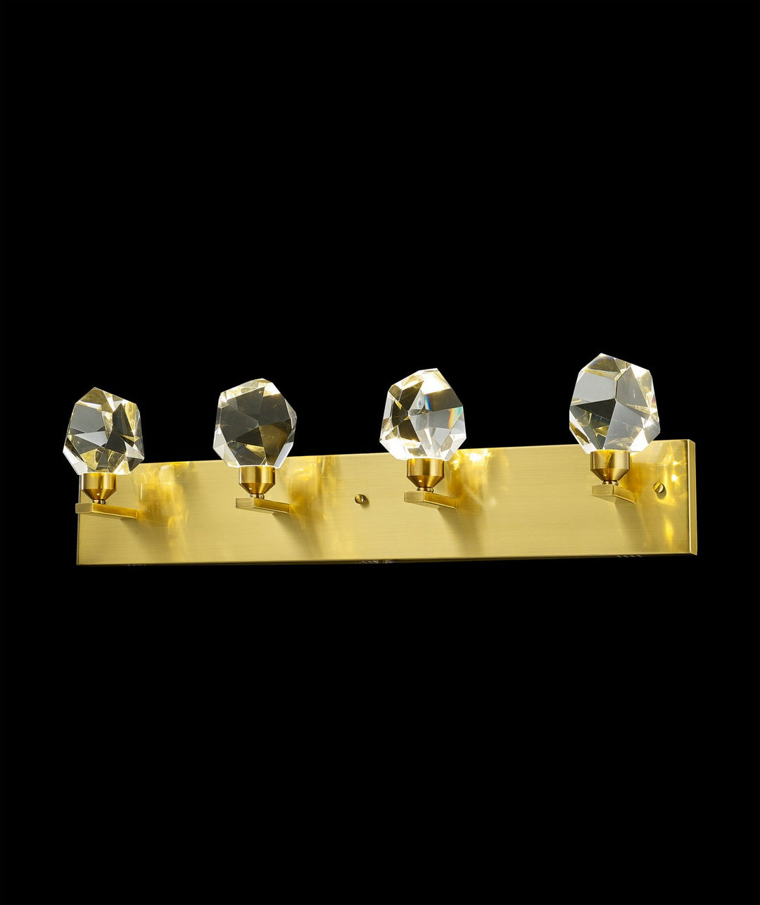 Rock Crystal LED Wall Sconce in Antique Brass - available from The Lighting Shoppe, trusted by Canadian homeowners