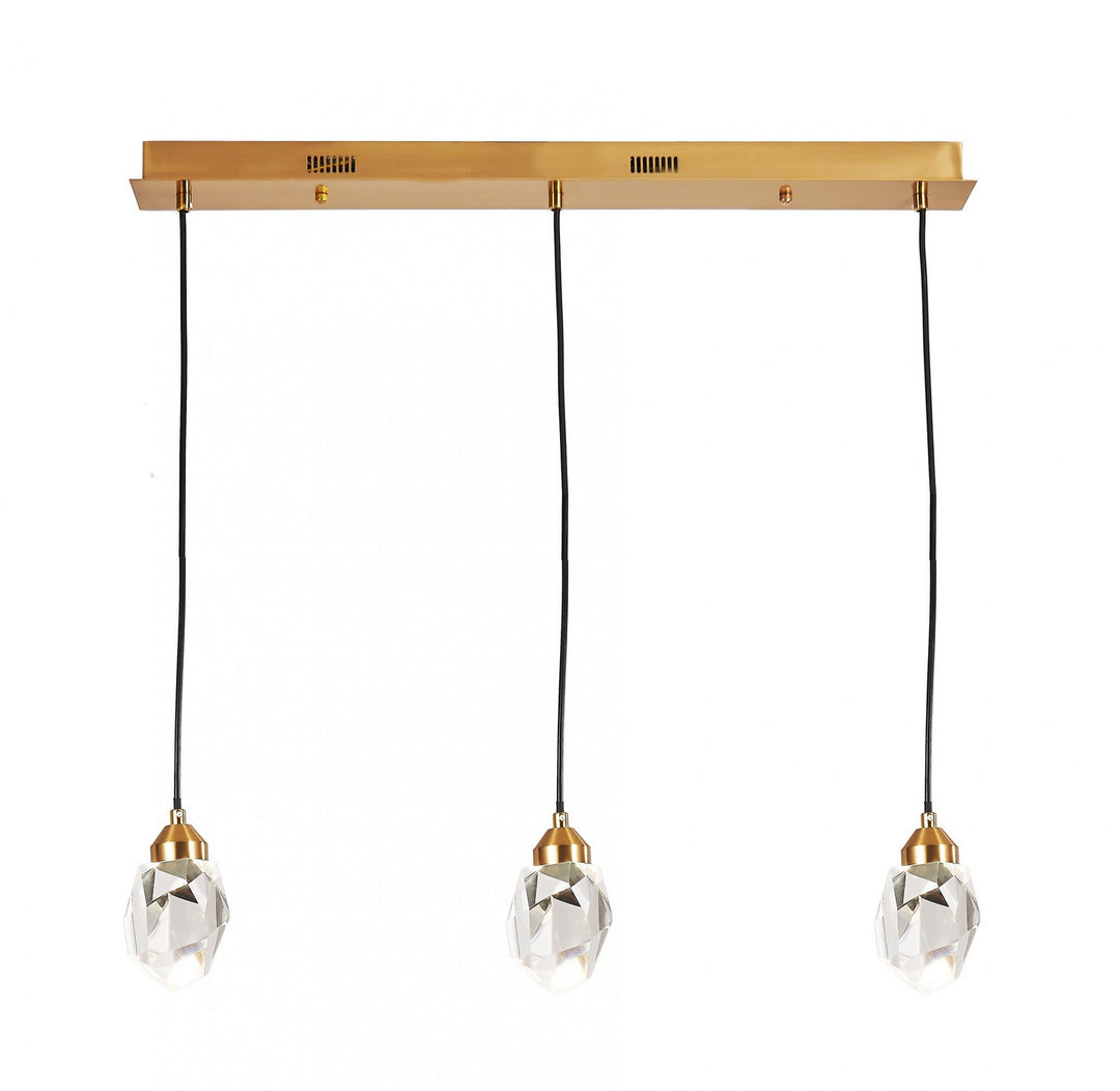 Rock Crystal LED Pendant in Antique Brass - available from The Lighting Shoppe, trusted by Canadian homeowners