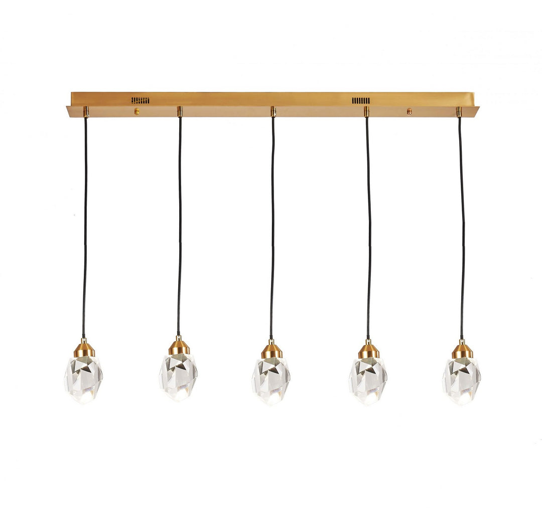 Rock Crystal LED Pendant in Antique Brass - available from The Lighting Shoppe, trusted by Canadian homeowners