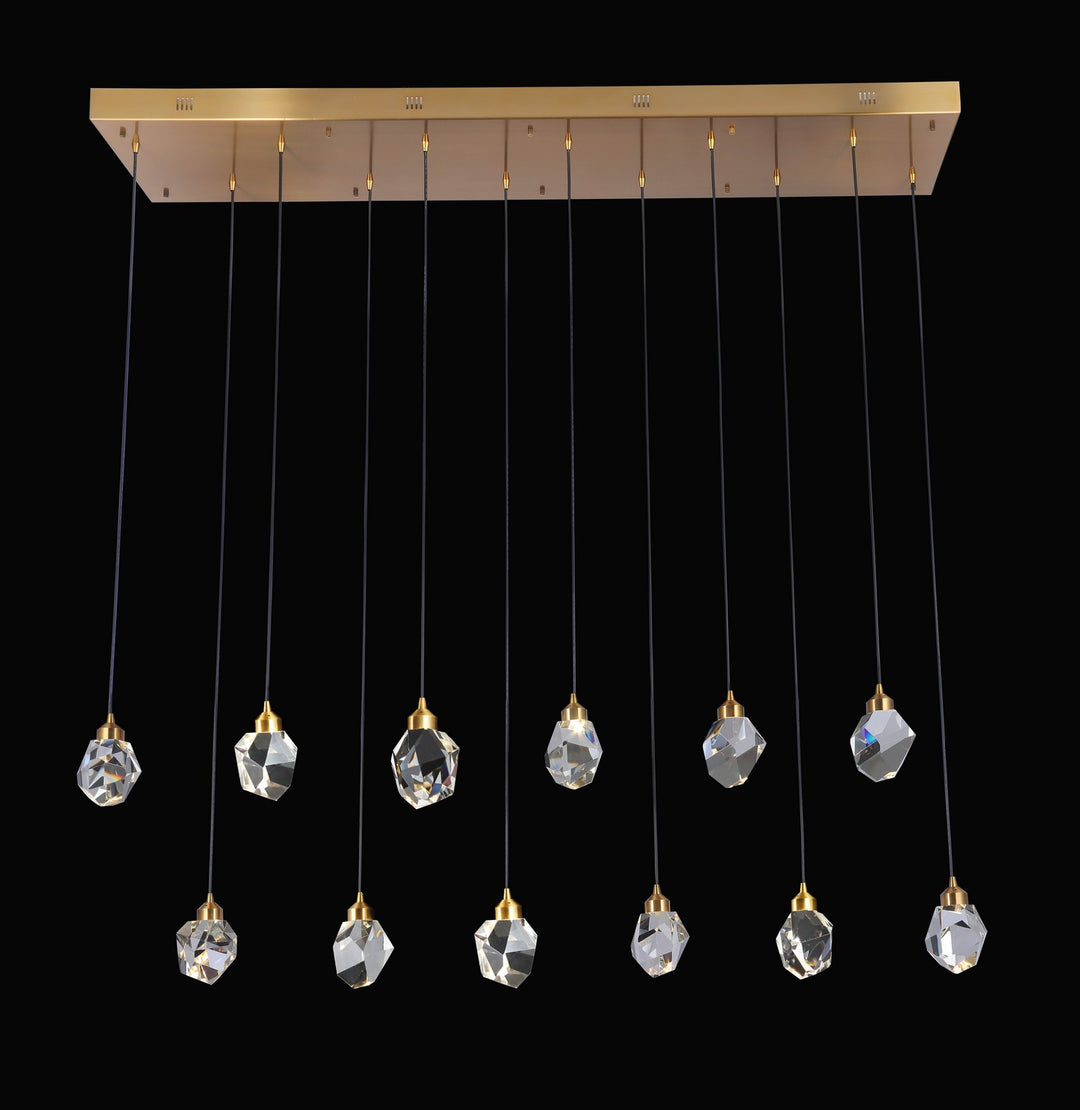 Rock Crystal LED Pendant in Antique Brass - available from The Lighting Shoppe, trusted by Canadian homeowners