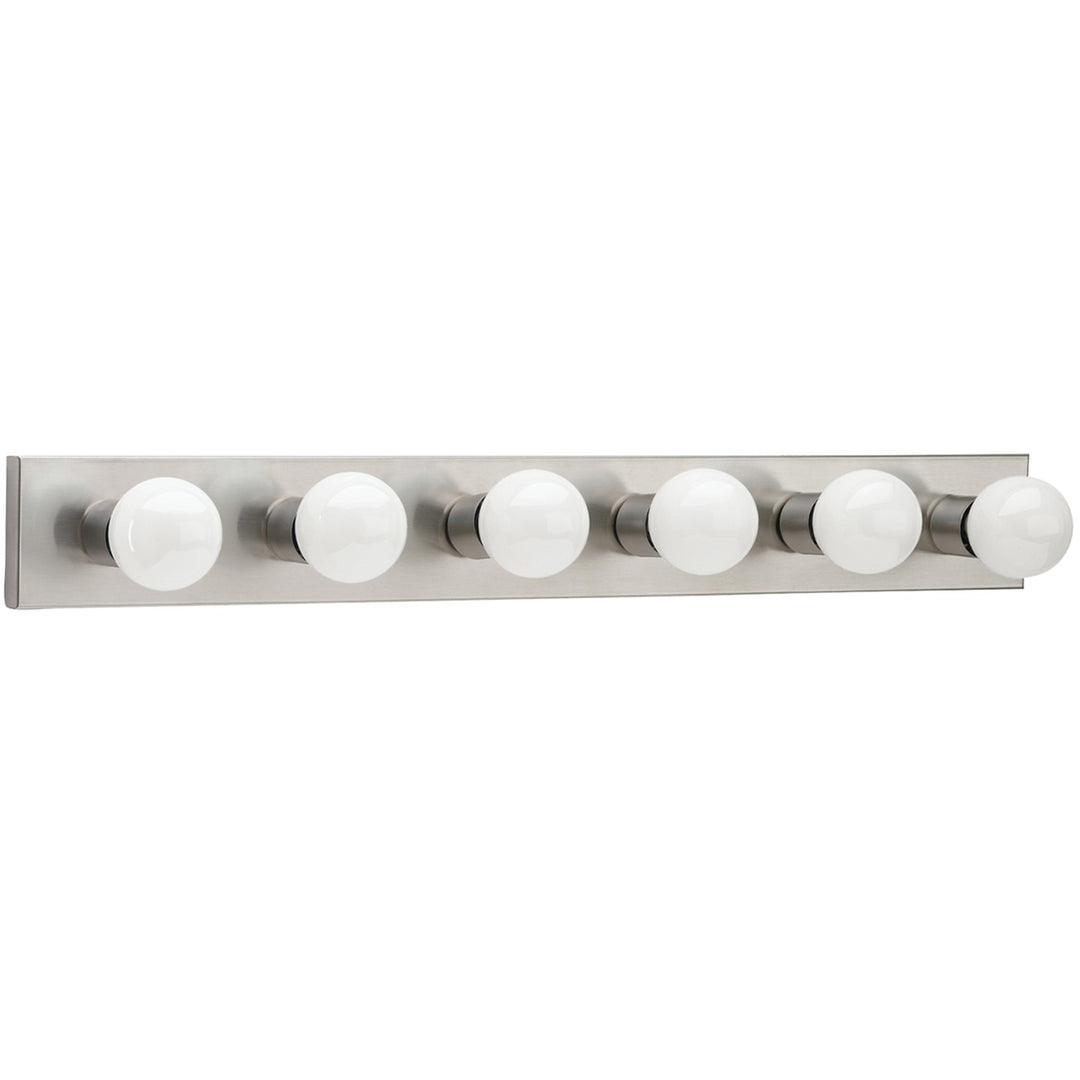 Generation Lighting Canada - 4739-98 - Six Light Wall / Bath - Center Stage - Brushed Stainless