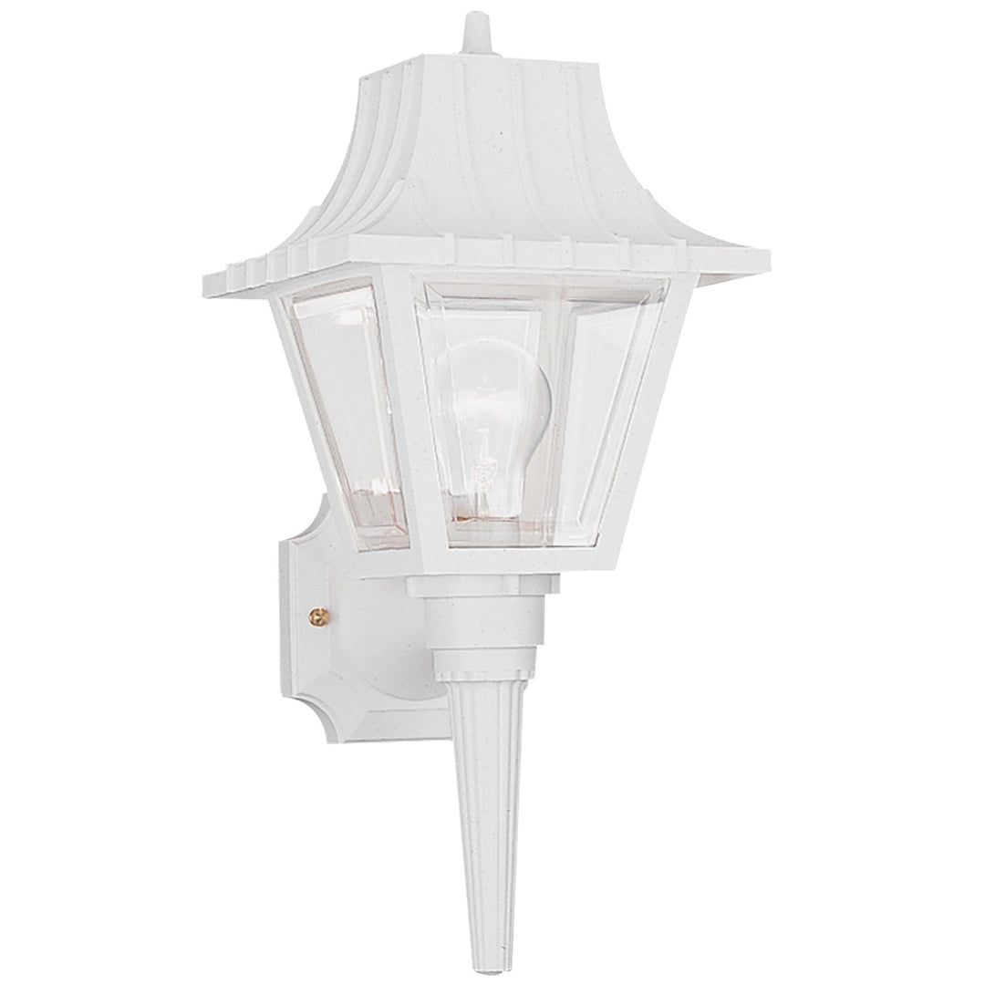 Polycarbonate Outdoor One Light Outdoor Wall Lantern in White - available from The Lighting Shoppe, trusted by Canadian homeowners