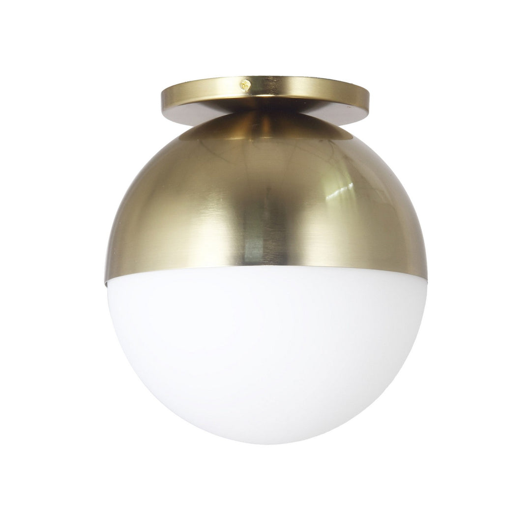 Dayana One Light Flush Mount in Aged Brass - available from The Lighting Shoppe, trusted by Canadian homeowners