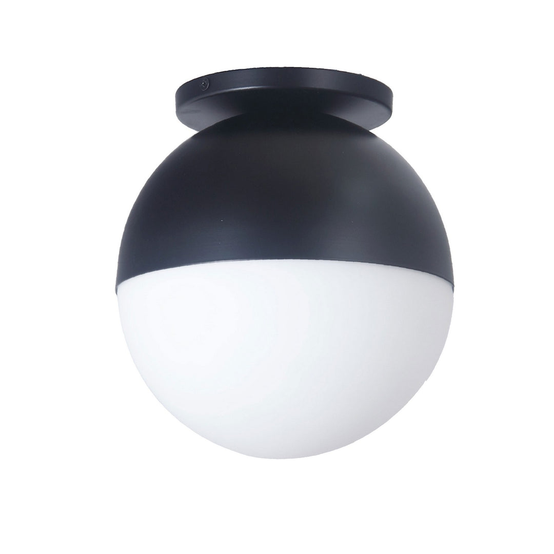 Dayana One Light Flush Mount in Matte Black - available from The Lighting Shoppe, trusted by Canadian homeowners
