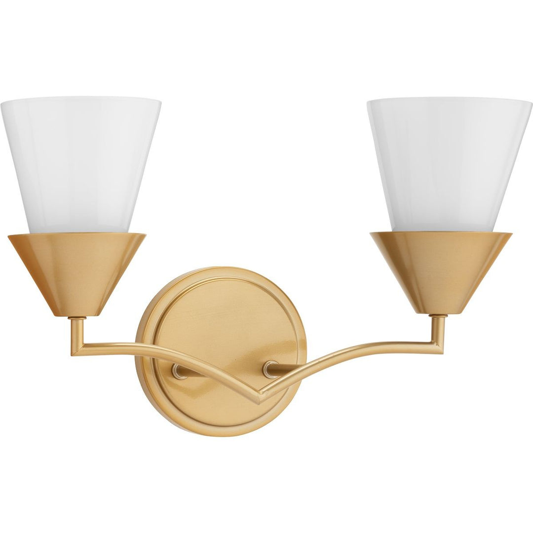 Pinellas Two Light Bath in Soft Gold - available from The Lighting Shoppe, trusted by Canadian homeowners