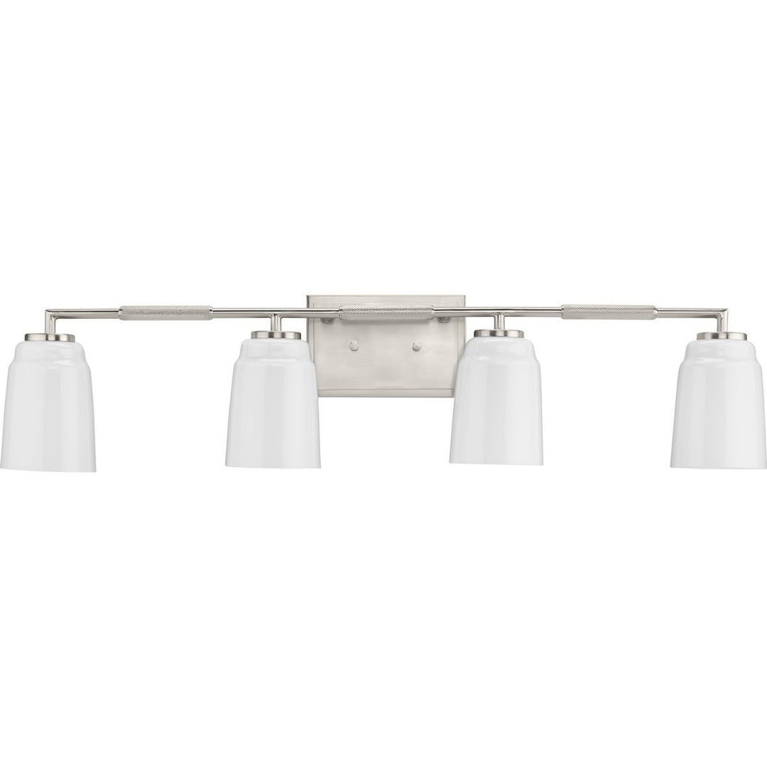 Spenser Four Light Bath in Brushed Nickel - available from The Lighting Shoppe, trusted by Canadian homeowners