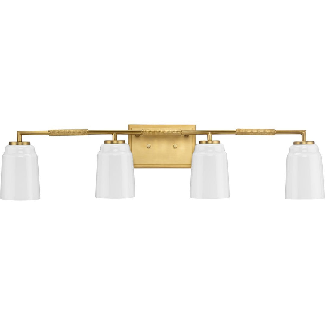 Spenser Four Light Bath in Brushed Gold - available from The Lighting Shoppe, trusted by Canadian homeowners