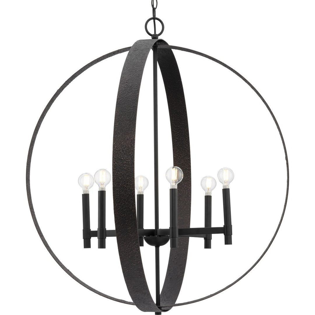 Allegheny Six Light Chandelier in Matte Black - available from The Lighting Shoppe, trusted by Canadian homeowners
