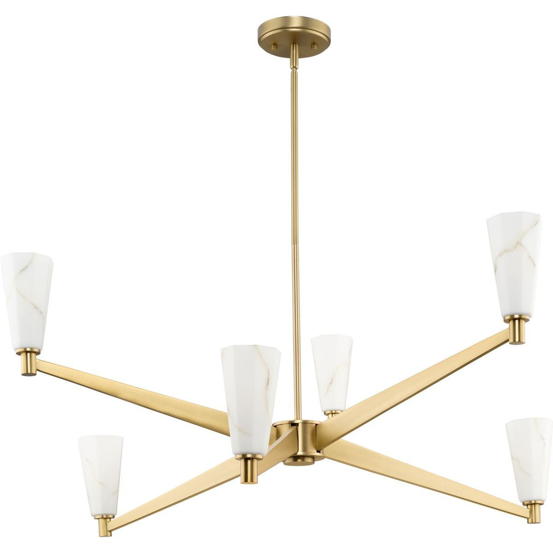 Tosca Six Light Chandelier in Brushed Bronze - available from The Lighting Shoppe, trusted by Canadian homeowners