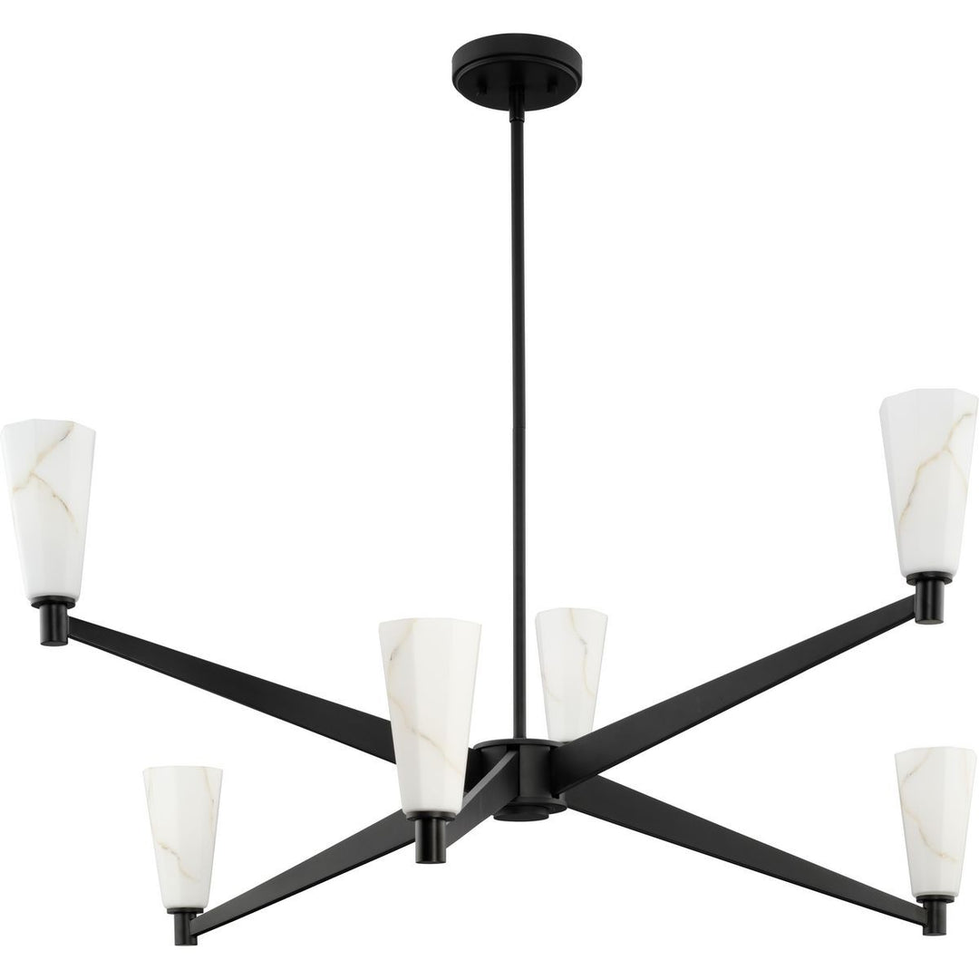 Tosca Six Light Chandelier in Matte Black - available from The Lighting Shoppe, trusted by Canadian homeowners