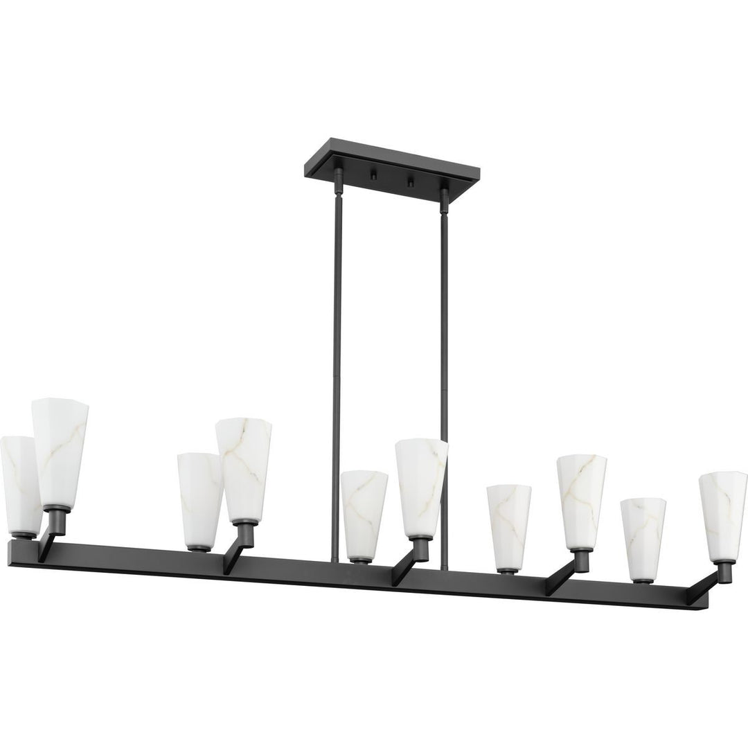 Tosca Ten Light Linear Chandelier in Matte Black - available from The Lighting Shoppe, trusted by Canadian homeowners