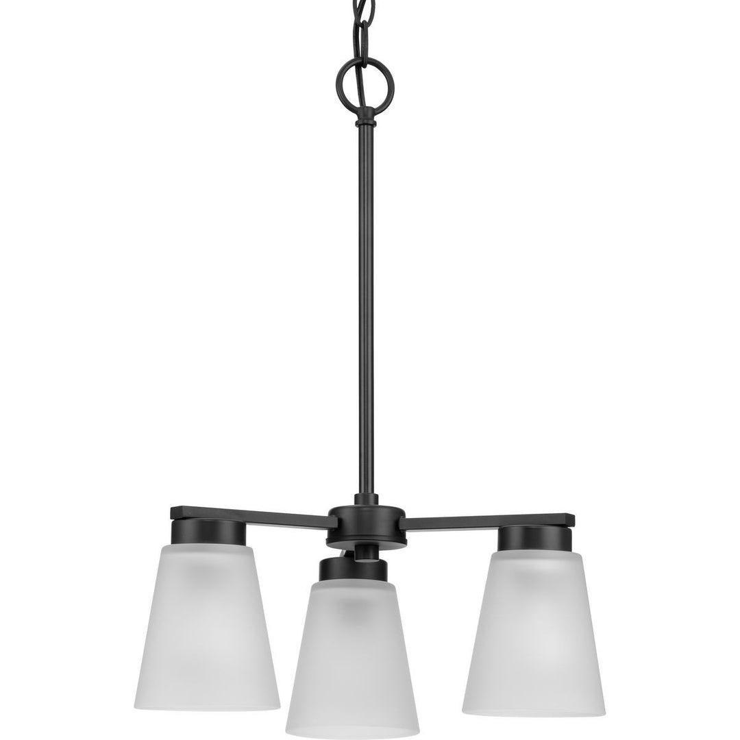 Tanner Three Light Chandelier in Matte Black - available from The Lighting Shoppe, trusted by Canadian homeowners