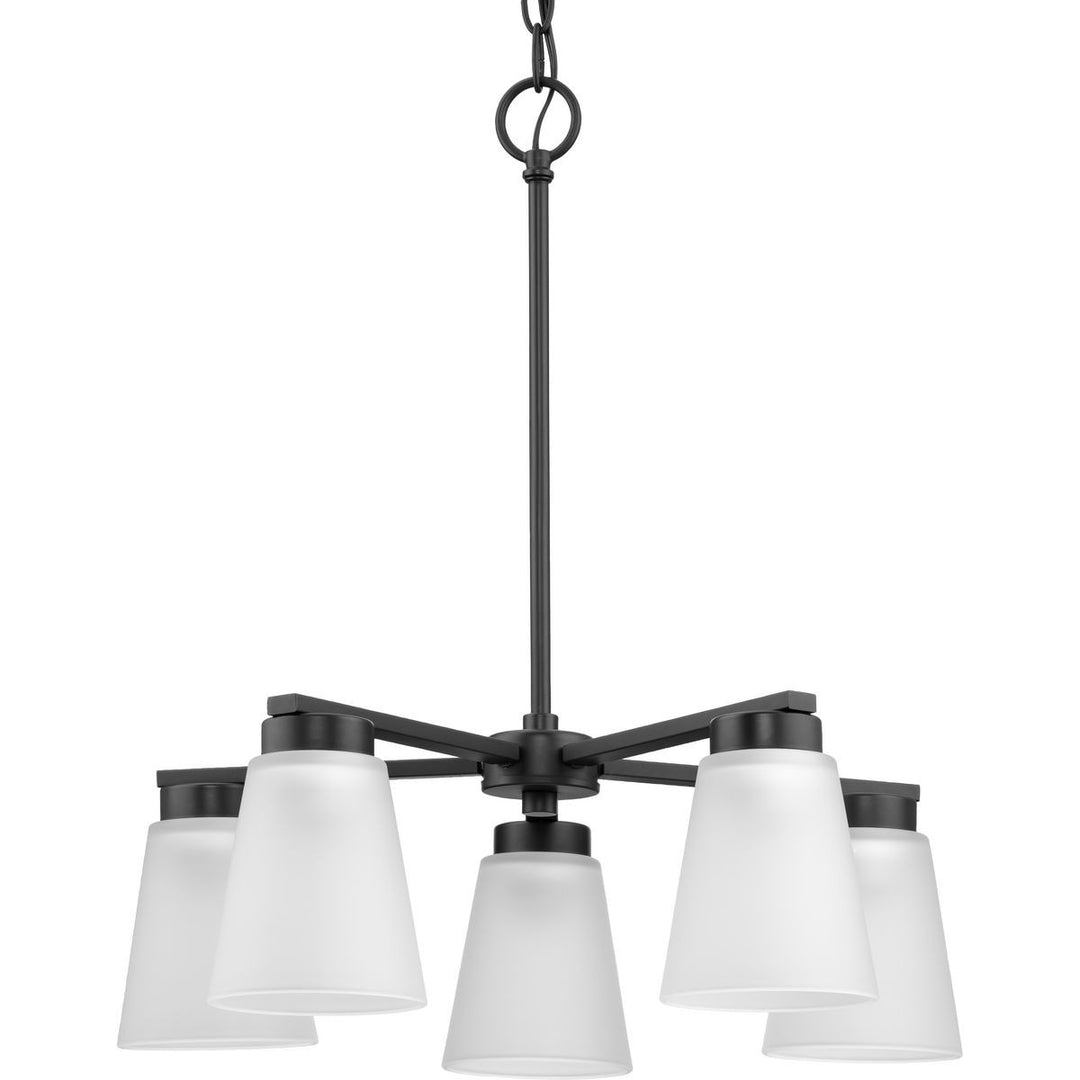 Tanner Five Light Chandelier in Matte Black - available from The Lighting Shoppe, trusted by Canadian homeowners