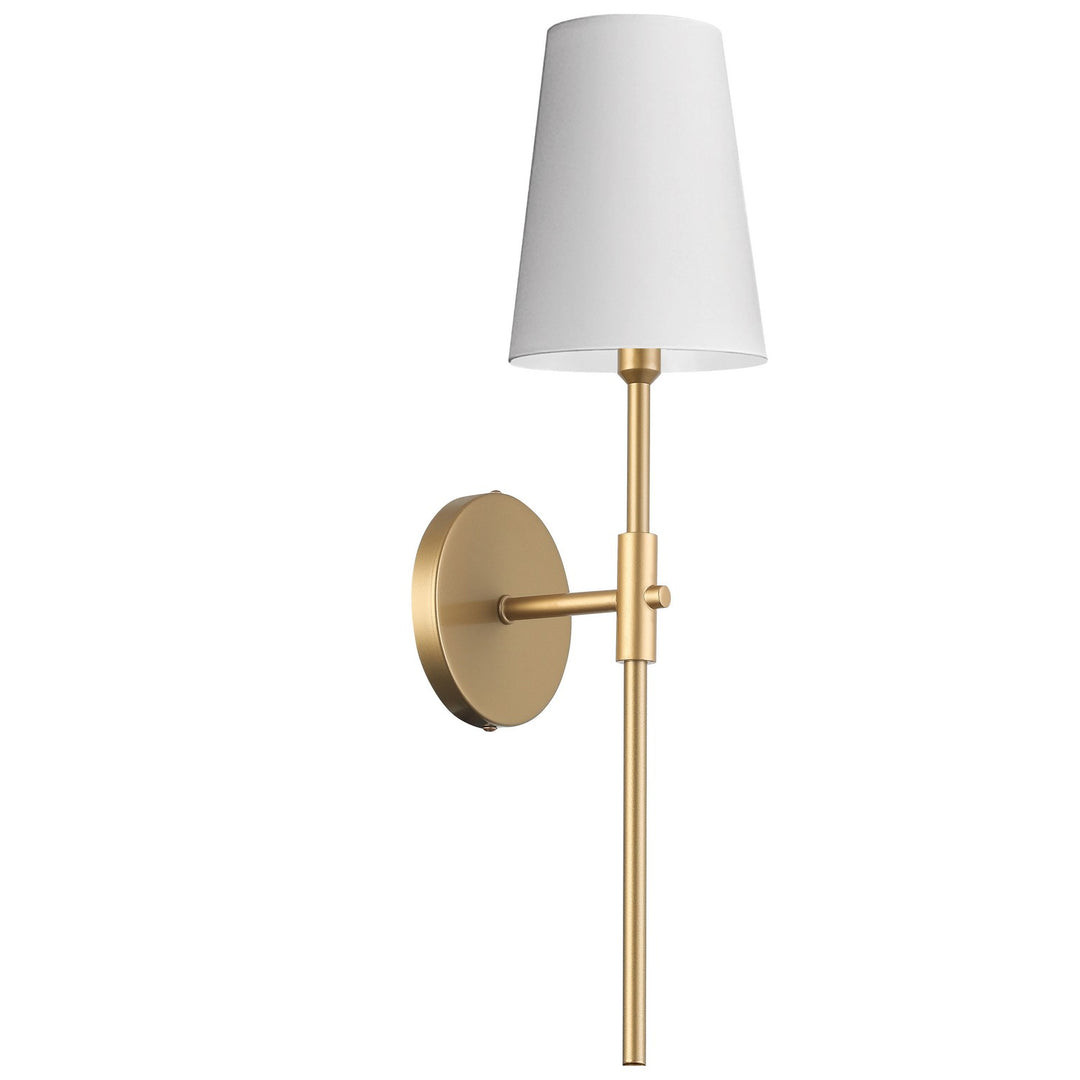 Cinthia One Light Wall Sconce in Aged Brass - available from The Lighting Shoppe, trusted by Canadian homeowners