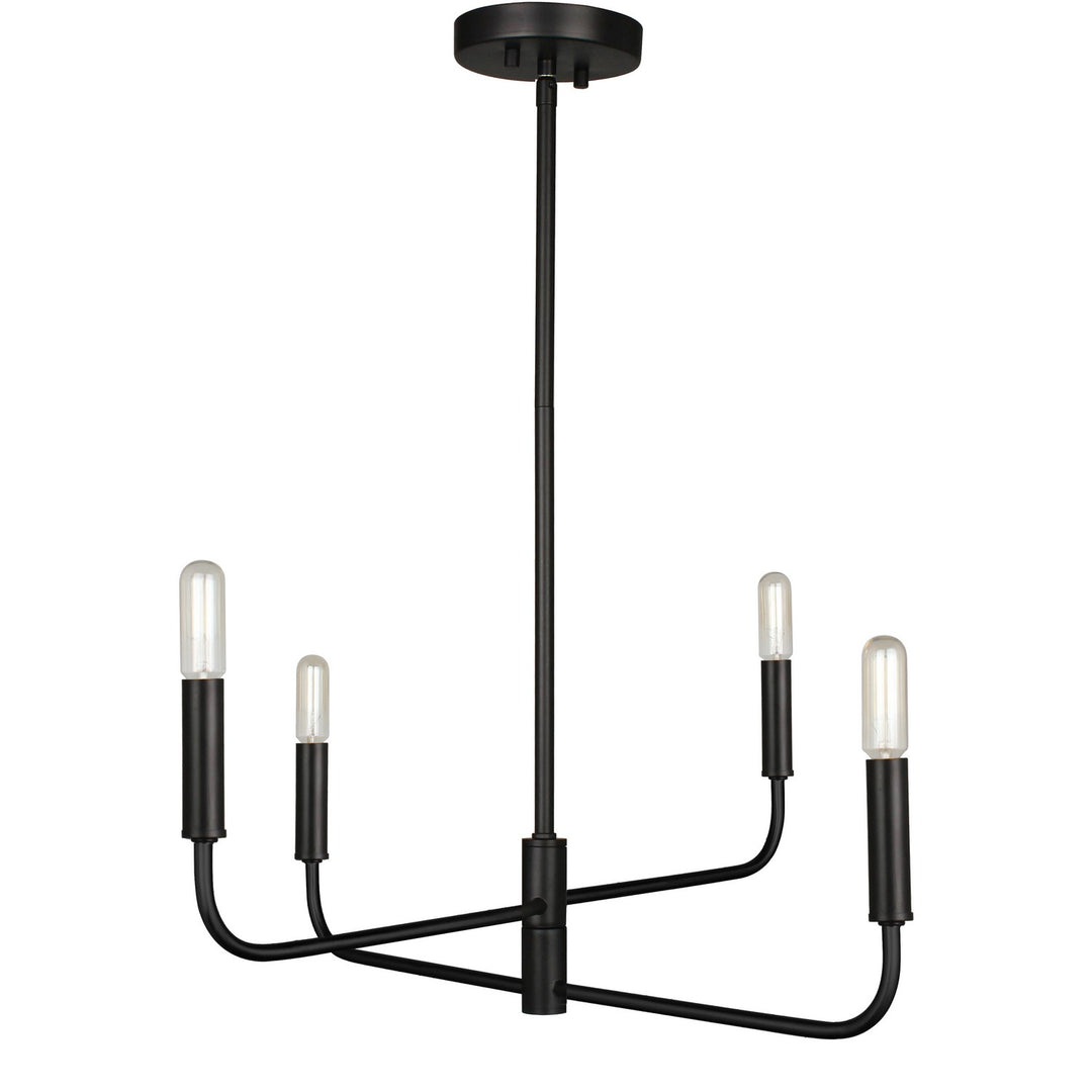 Catalina Four Light Chandelier in Matte Black - available from The Lighting Shoppe, trusted by Canadian homeowners