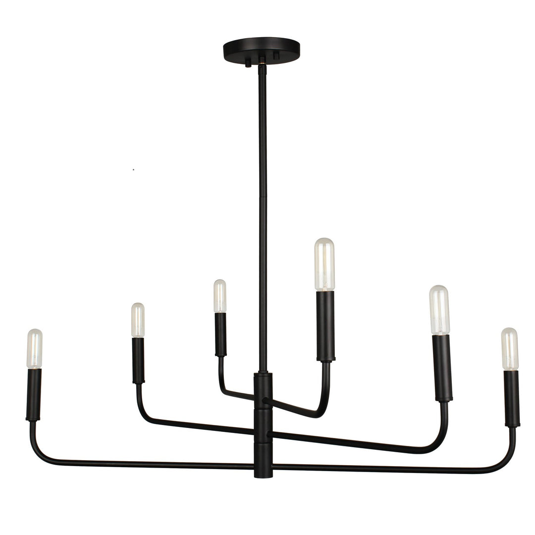 Catalina Six Light Chandelier in Matte Black - available from The Lighting Shoppe, trusted by Canadian homeowners