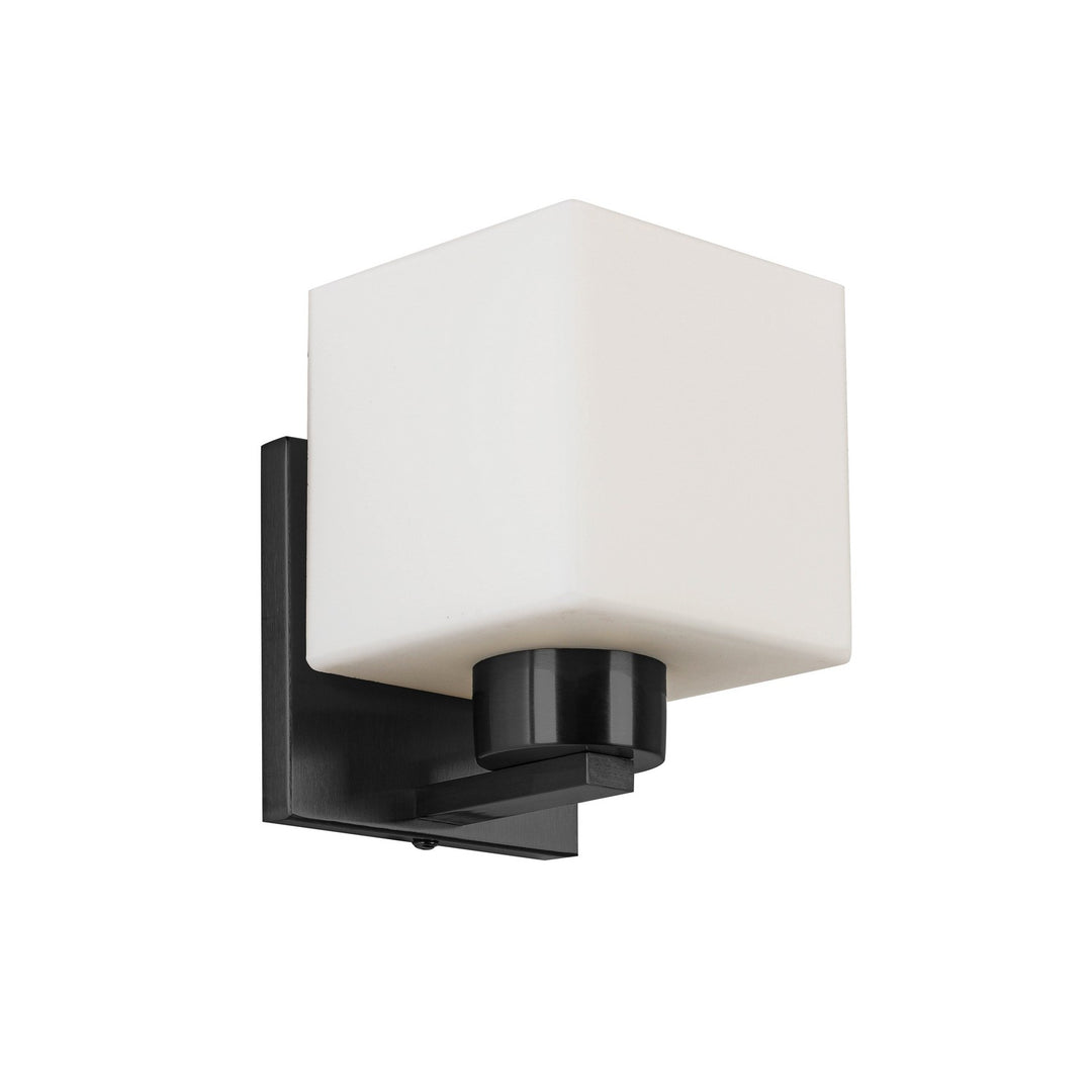 Veda One Light Wall Sconce in Matte Black - available from The Lighting Shoppe, trusted by Canadian homeowners
