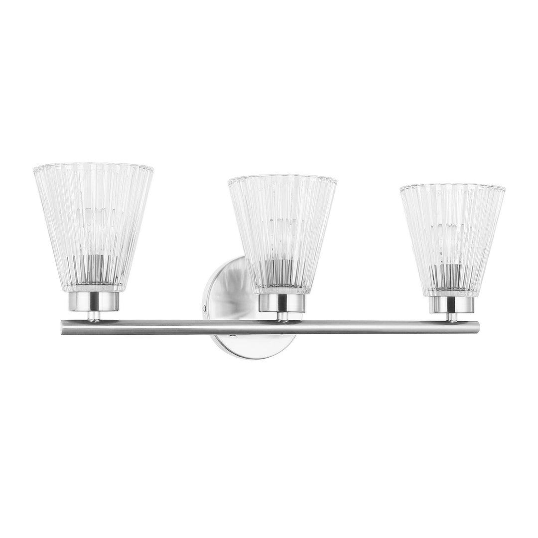 Vienna Three Light Vanity in Polished Chrome - available from The Lighting Shoppe, trusted by Canadian homeowners