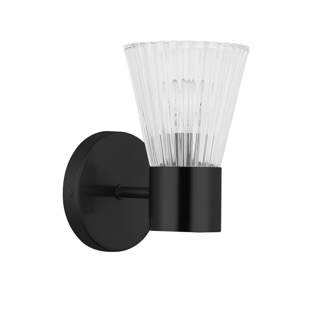 Vienna One Light Wall Sconce in Matte Black - available from The Lighting Shoppe, trusted by Canadian homeowners