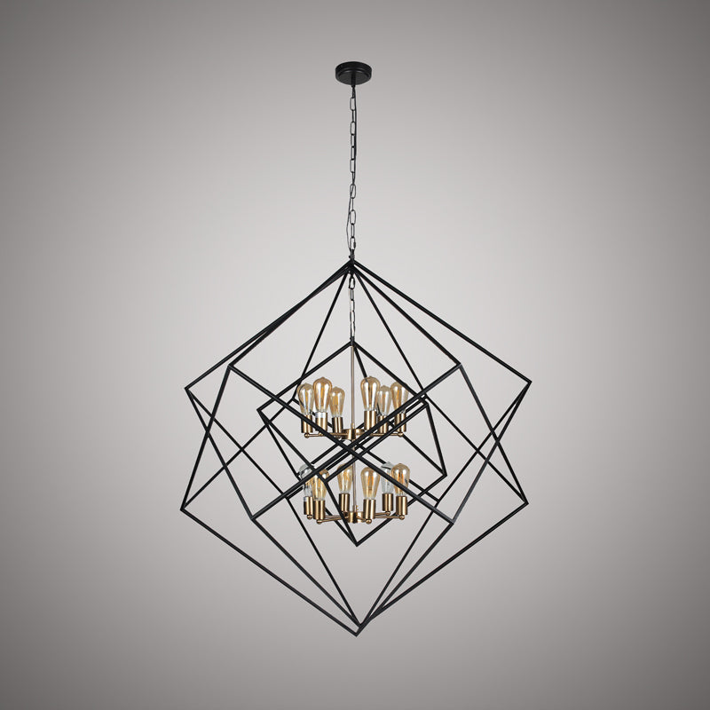 Vinci Lighting - C1070-12AB/BK - 12 Light Chandelier - Galaxia - Aged Brass/Matte Black
