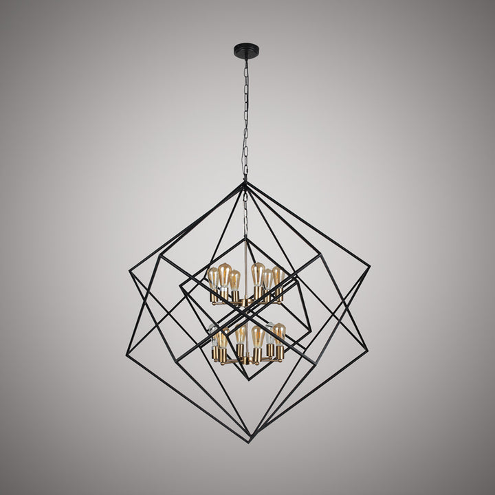 Vinci Lighting - C1070-12AB/BK - 12 Light Chandelier - Galaxia - Aged Brass/Matte Black