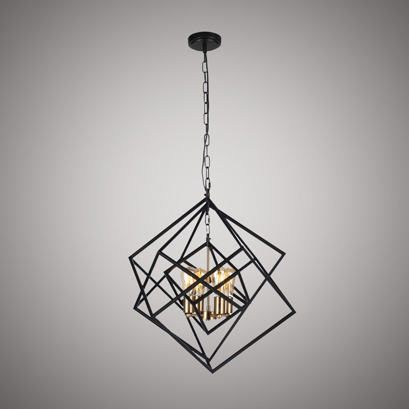 Vinci Lighting - C1070-4AB/BK - Four Light Chandelier - Galaxia - Aged Brass/Matte Black