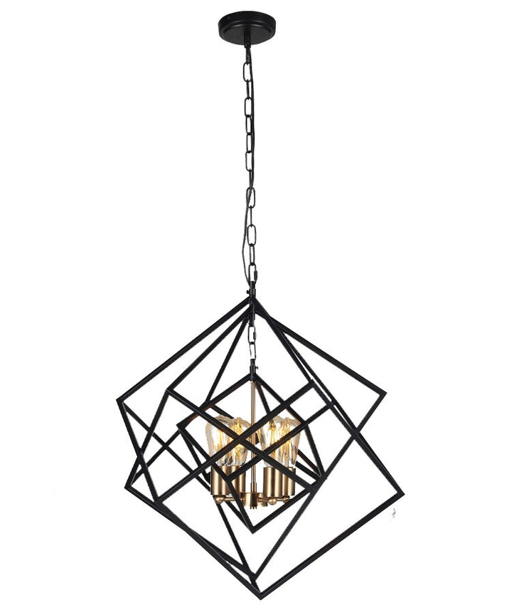 Vinci Lighting - C1070-4AB/BK - Four Light Chandelier - Galaxia - Aged Brass/Matte Black