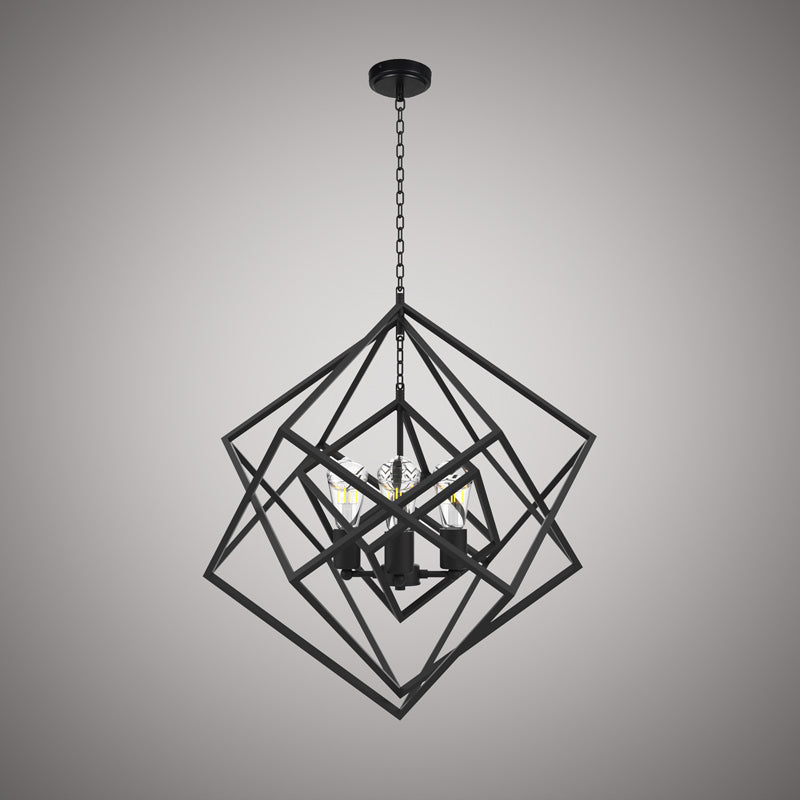 Vinci Lighting - C1070-4BK - Four Light Chandelier - Galaxia - Matte Black
