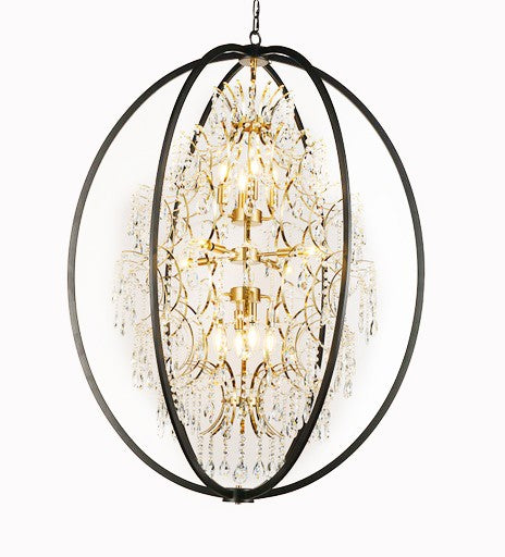 Vinci Lighting - C10821-36AB/BK - 12 Light Chandelier - Bella - Aged Brass/Matte Black