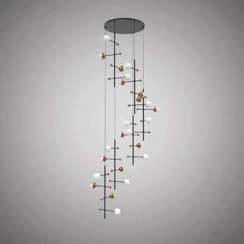 Vinci Lighting - C1092-6AB/BK - 24 Light Chandelier - DNA - Aged Brass/Matte Black