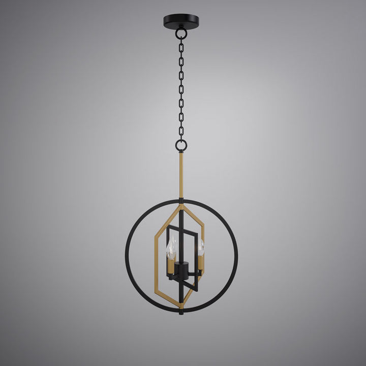 Vinci Lighting - C1095-3AB/BK - Three Light Chandelier - Bloom - Aged Brass/Matte Black
