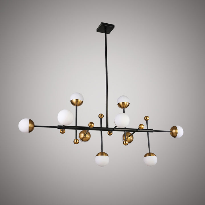 Vinci Lighting - C1099-10AB/BK - Ten Light Chandelier - DNA - Aged Brass/Matte Black