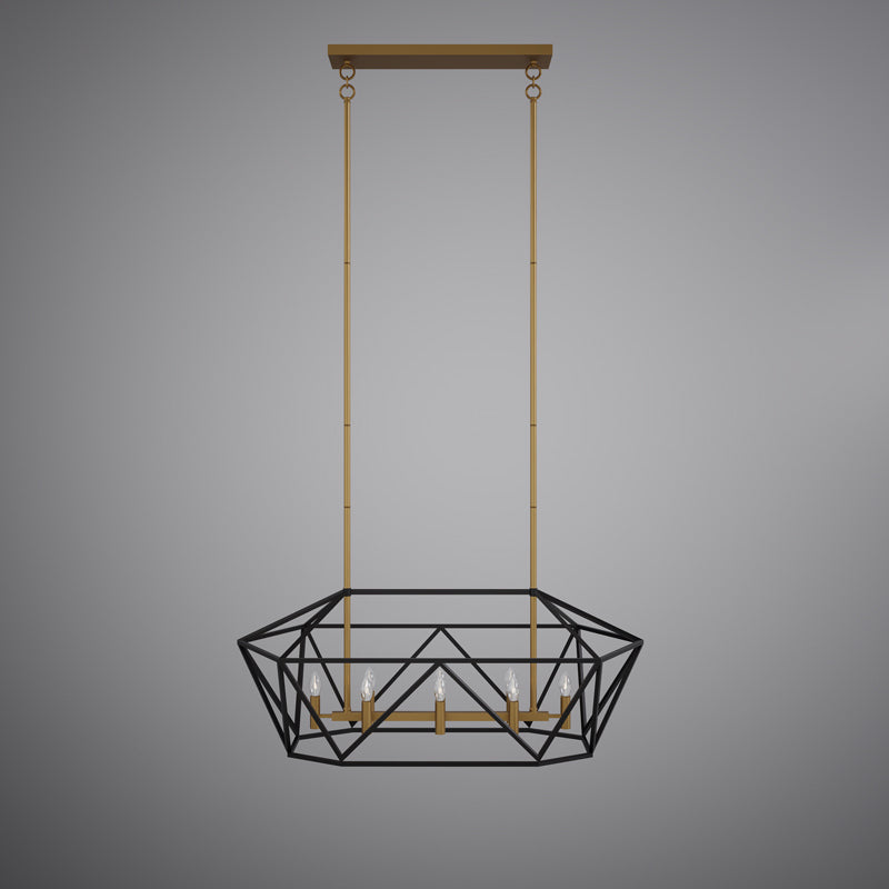 Vinci Lighting - C1105-8AB/BK - Eight Light Chandelier - Vita - Aged Brass/Matte Black