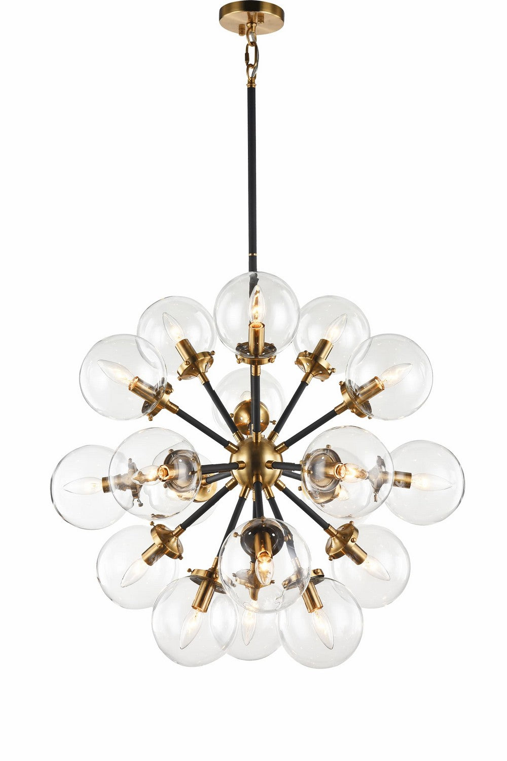 Bianca 18 Light Chandelier in Aged Brass/Black - available from The Lighting Shoppe, trusted by Canadian homeowners