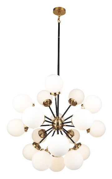 Bianca 18 Light Chandelier in Aged Brass/Black - available from The Lighting Shoppe, trusted by Canadian homeowners