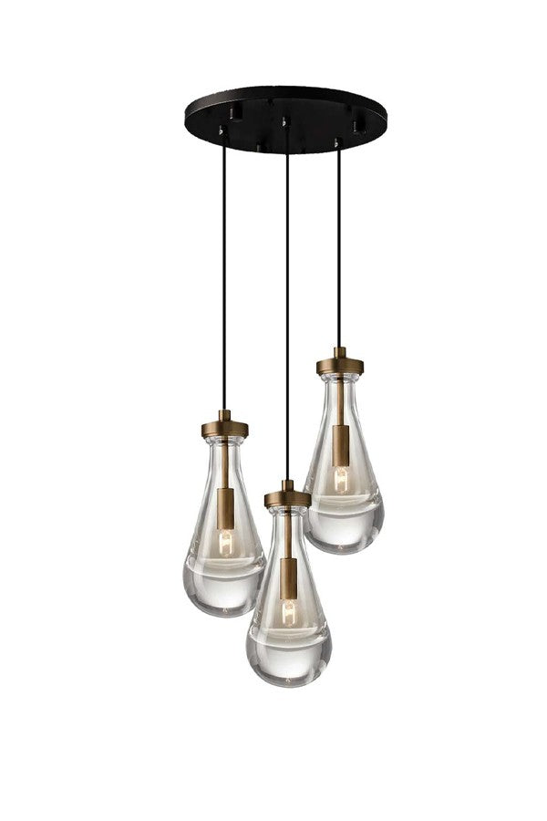 Loft Three Light Lantern in Aged Brass/Black - available from The Lighting Shoppe, trusted by Canadian homeowners