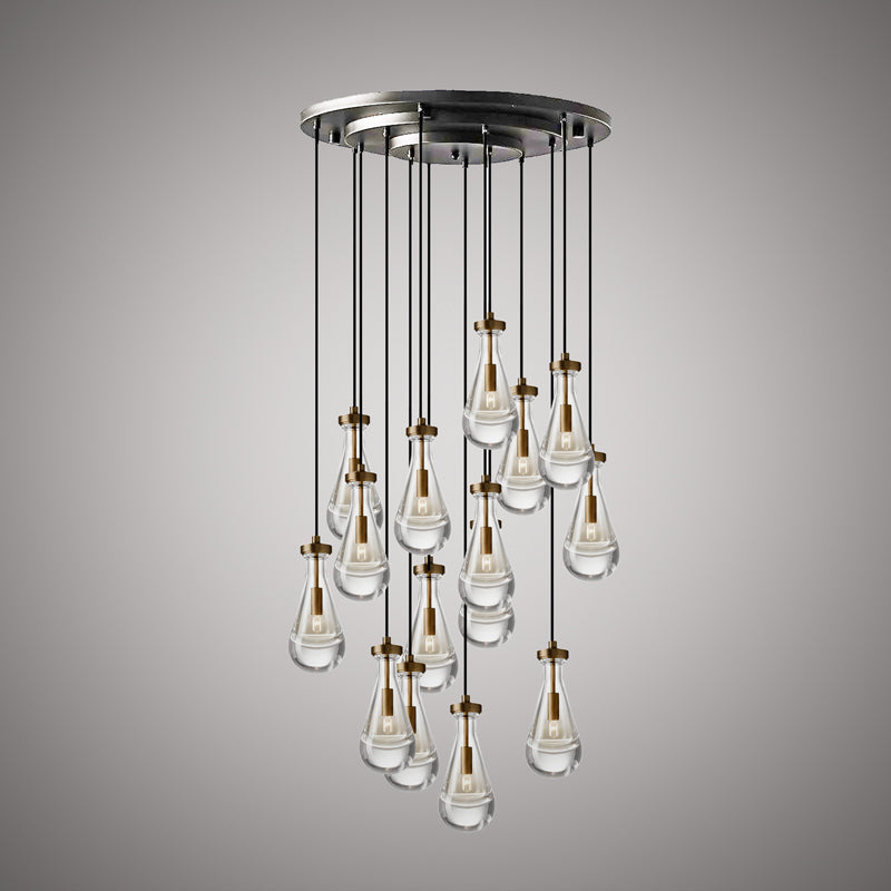 Vinci Lighting - C88815-AB/BK - 15 Light Chandelier - Loft - Aged Brass/Matte Black