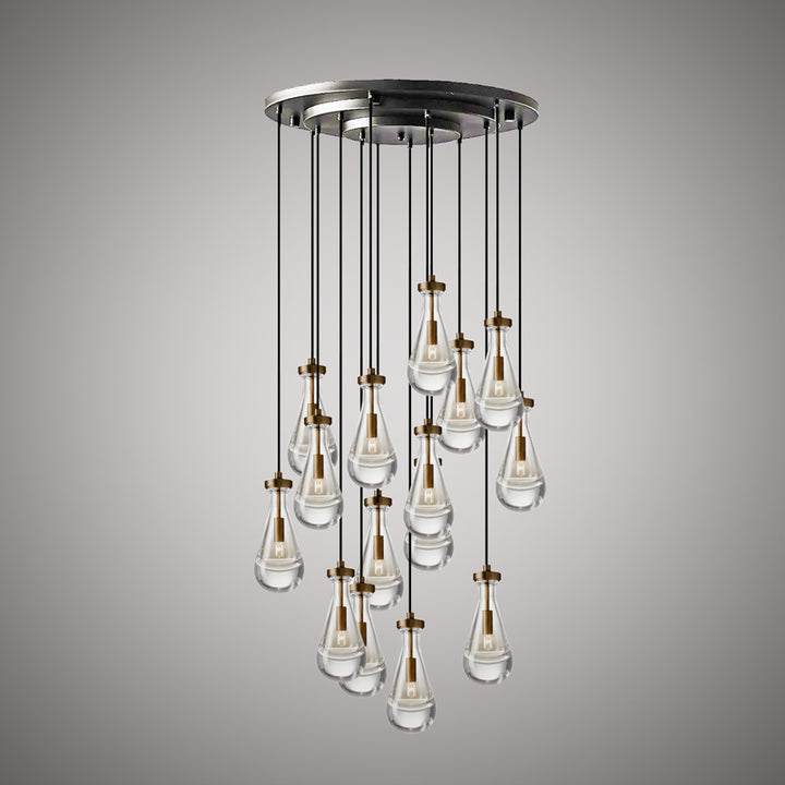 Vinci Lighting - C88815-AB/BK - 15 Light Chandelier - Loft - Aged Brass/Matte Black