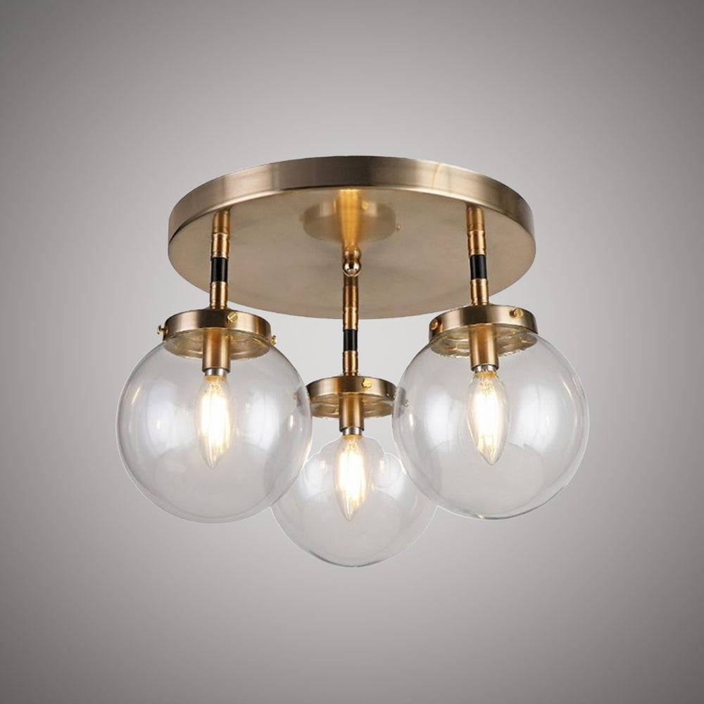 Vinci Lighting - FM1116-3AB/BKCL - Three Light Flush Mount - Bianca - Aged Brass/Matte Black