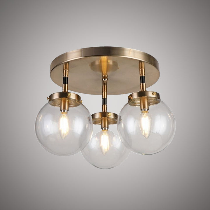 Vinci Lighting - FM1116-3AB/BKCL - Three Light Flush Mount - Bianca - Aged Brass/Matte Black
