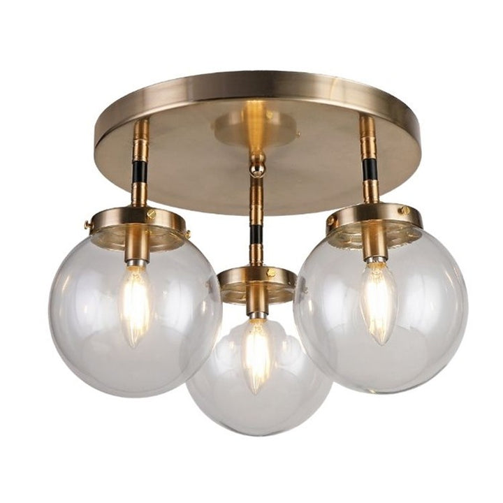 Vinci Lighting - FM1116-3AB/BKCL - Three Light Flush Mount - Bianca - Aged Brass/Matte Black