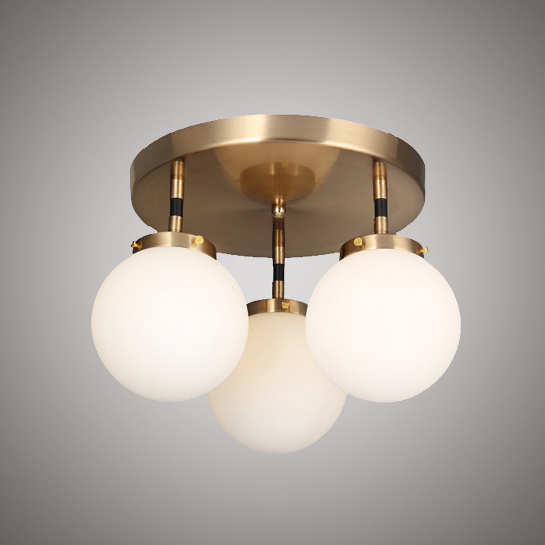 Vinci Lighting - FM1116-3AB/BKOP - Three Light Flush Mount - Bianca - Aged Brass/Matte Black